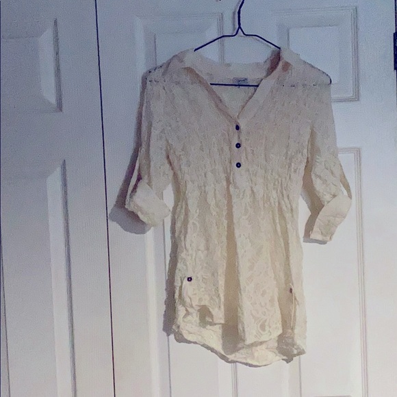 Full lace off white tunic - Picture 1 of 1
